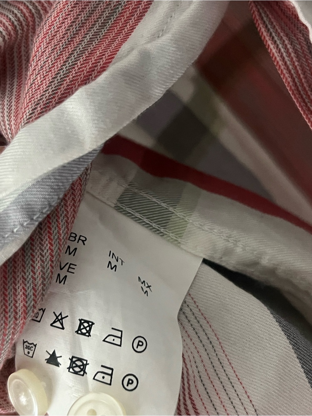 BOSS Plaid Button-Up Shirt in Red, Gray & White - Picture 5 of 5